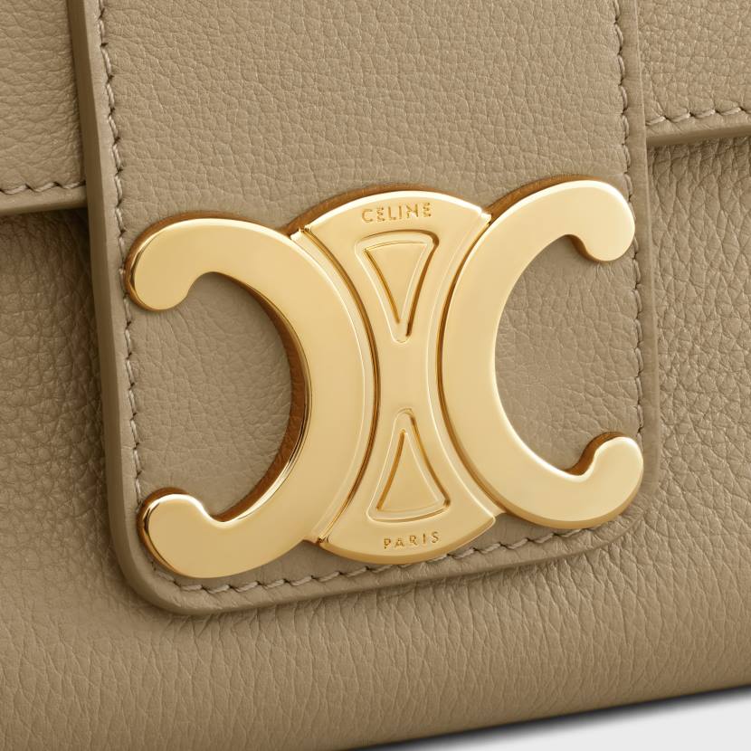 accesorios CELINE bolso victoire mediano de piel de becerro flexible marrón sepia mujer NL486