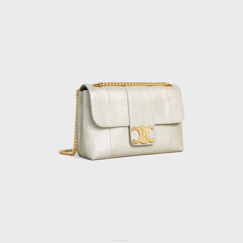 accesorios CELINE bolso victoire mediano de pitón nacarado blanco mujer NL4888