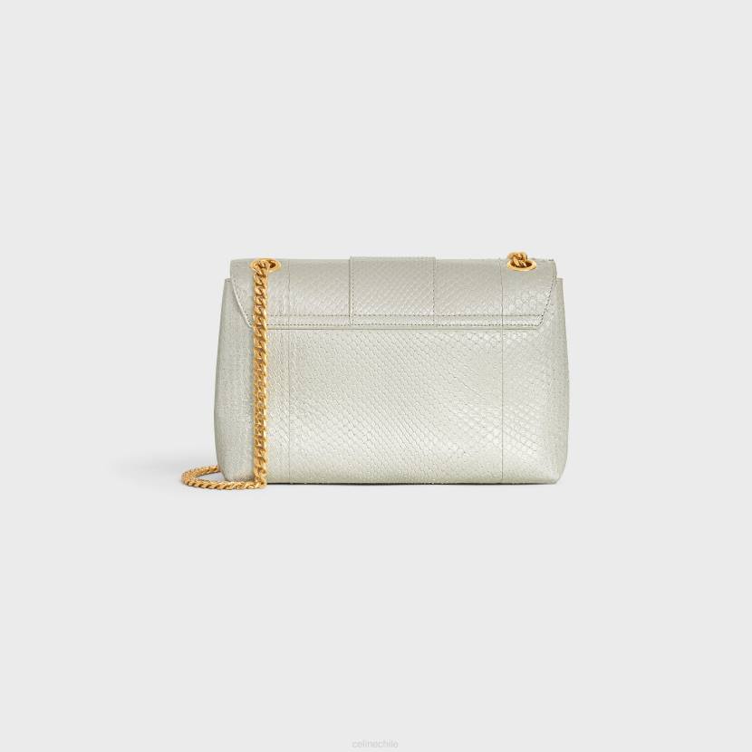 accesorios CELINE bolso victoire mediano de pitón nacarado blanco mujer NL4888