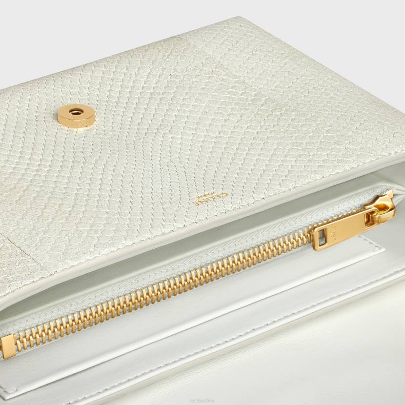 accesorios CELINE bolso victoire mediano de pitón nacarado blanco mujer NL4888