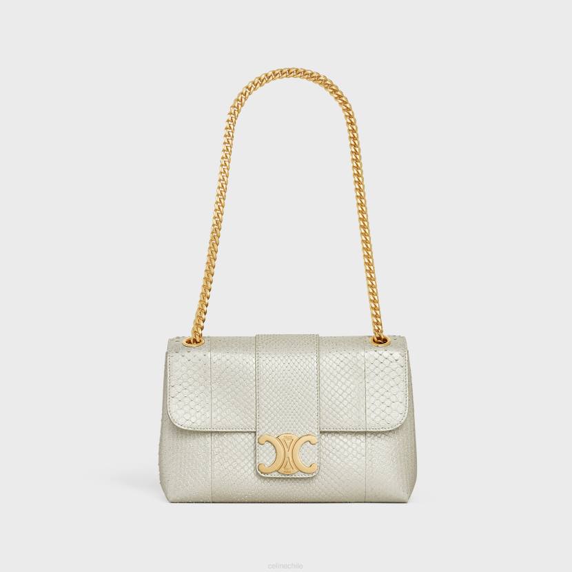 accesorios CELINE bolso victoire mediano de pitón nacarado blanco mujer NL4888