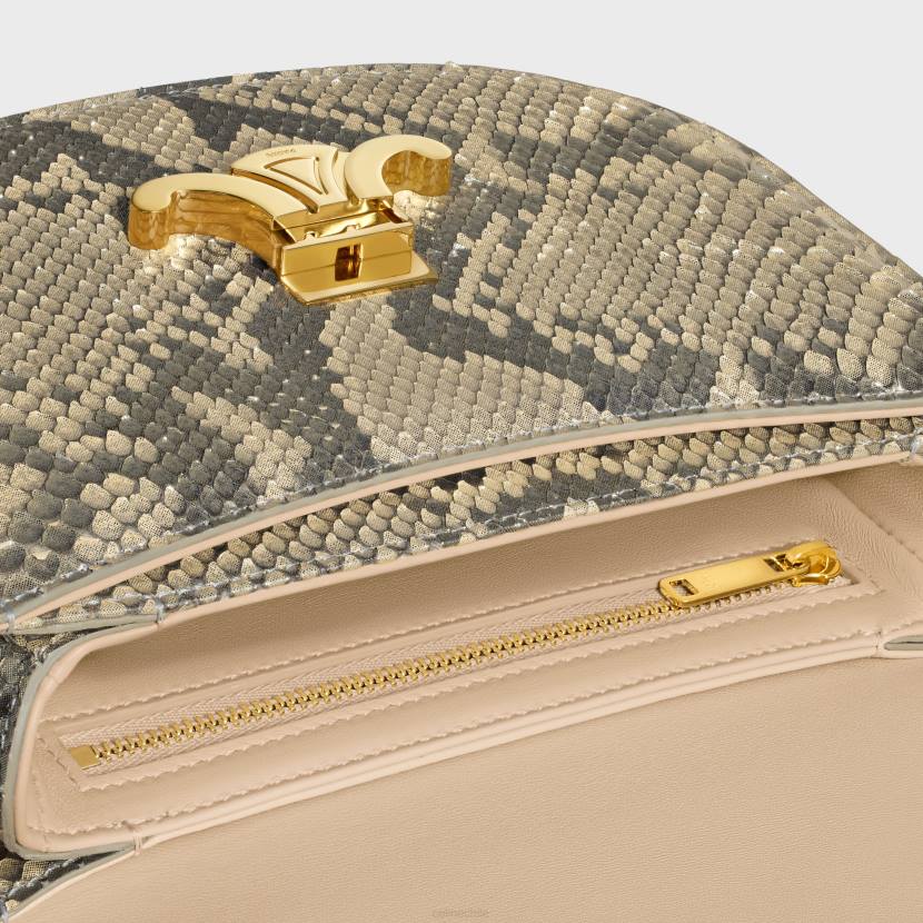 accesorios CELINE cadena besace clea en pitón nacarado natural mujer NL4837