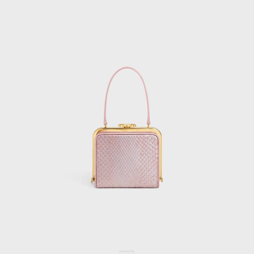 accesorios CELINE lana minaudiere en pitón nacarado glaseado de rosa mujer NL4839