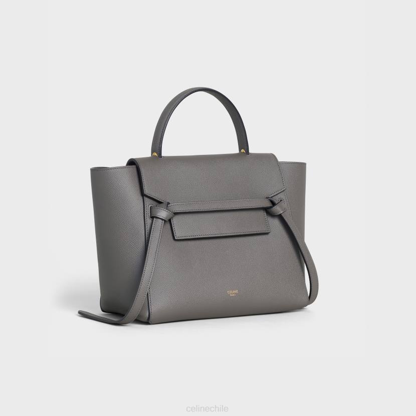 accesorios CELINE microriñonera de piel de becerro granulada gris mujer NL48265