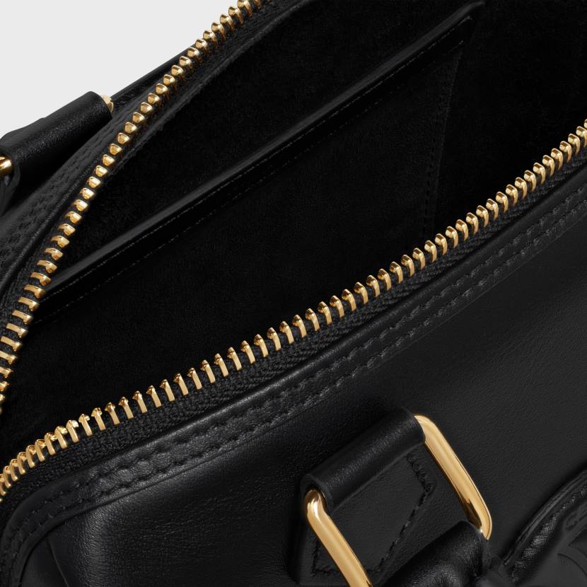 accesorios CELINE pequeño boston cuir triomphe de piel de becerro lisa negro mujer NL48205