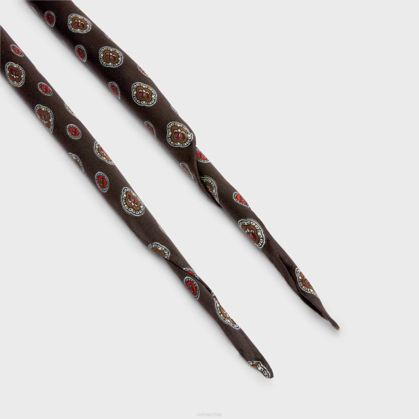 accesorios CELINE bufanda fina biscotto charmeuse de seda marrón mujer NL481221