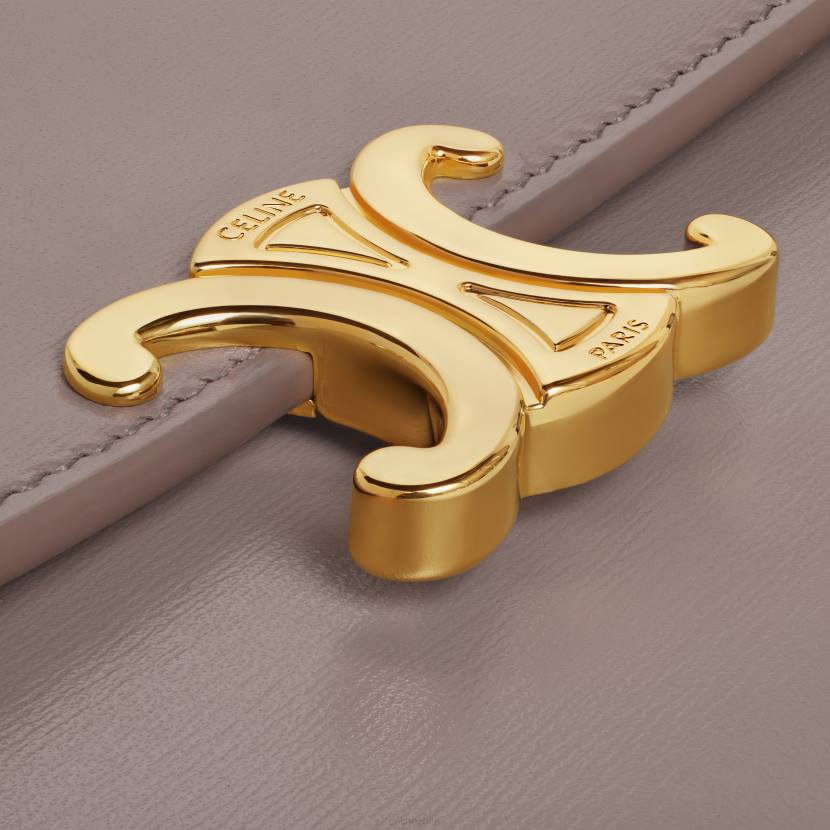 accesorios CELINE cartera grande triomphe de piel de becerro brillante Guijarro mujer NL48444