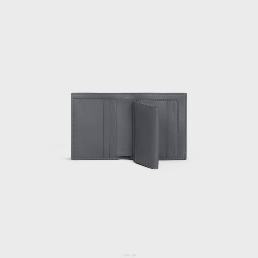 accesorios CELINE cartera pequeña con correa de piel de becerro granulada bicolor gris/rosa vintage mujer NL48478