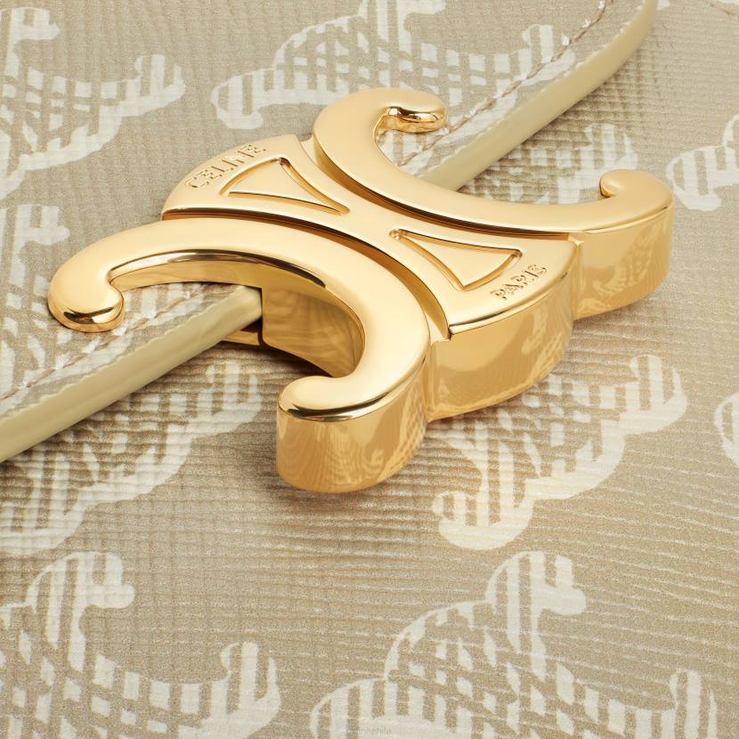 accesorios CELINE cartera pequeña triomphe de lona triomphe greg mujer NL48454