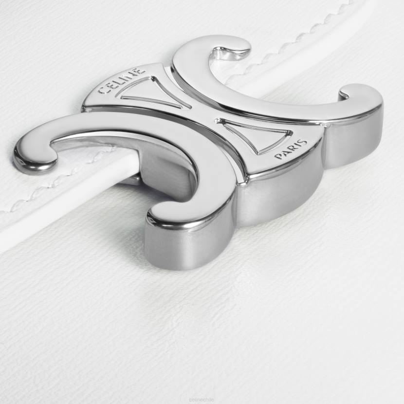 accesorios CELINE cartera pequeña triomphe de piel de becerro brillante blanco de blanco mujer NL48400