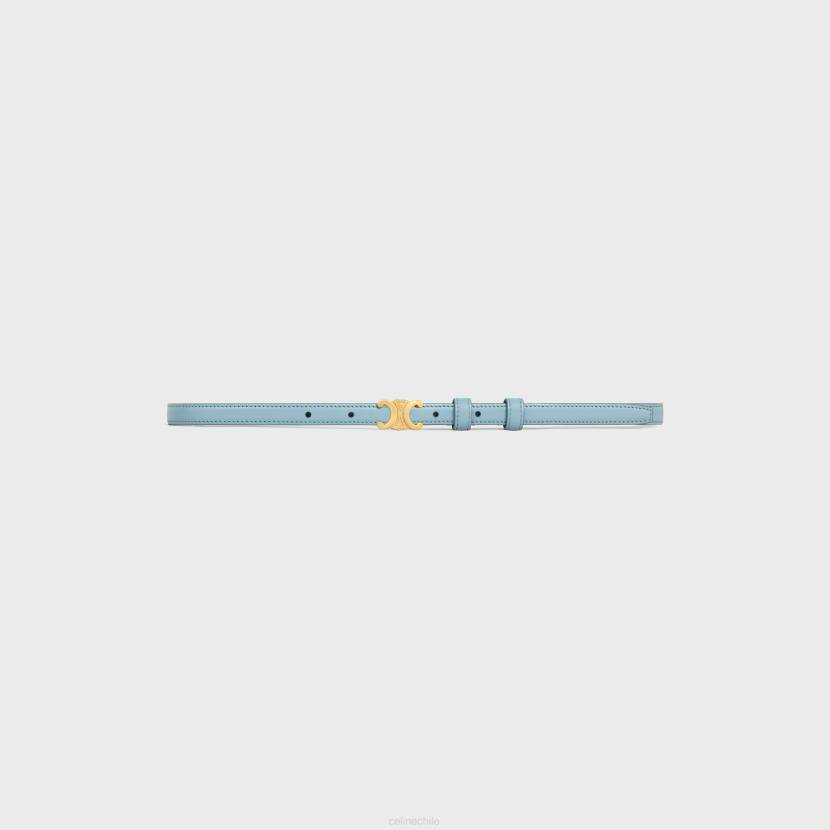 accesorios CELINE Cinturón Teen Triomphe de piel Taurillon azul california mujer NL481082