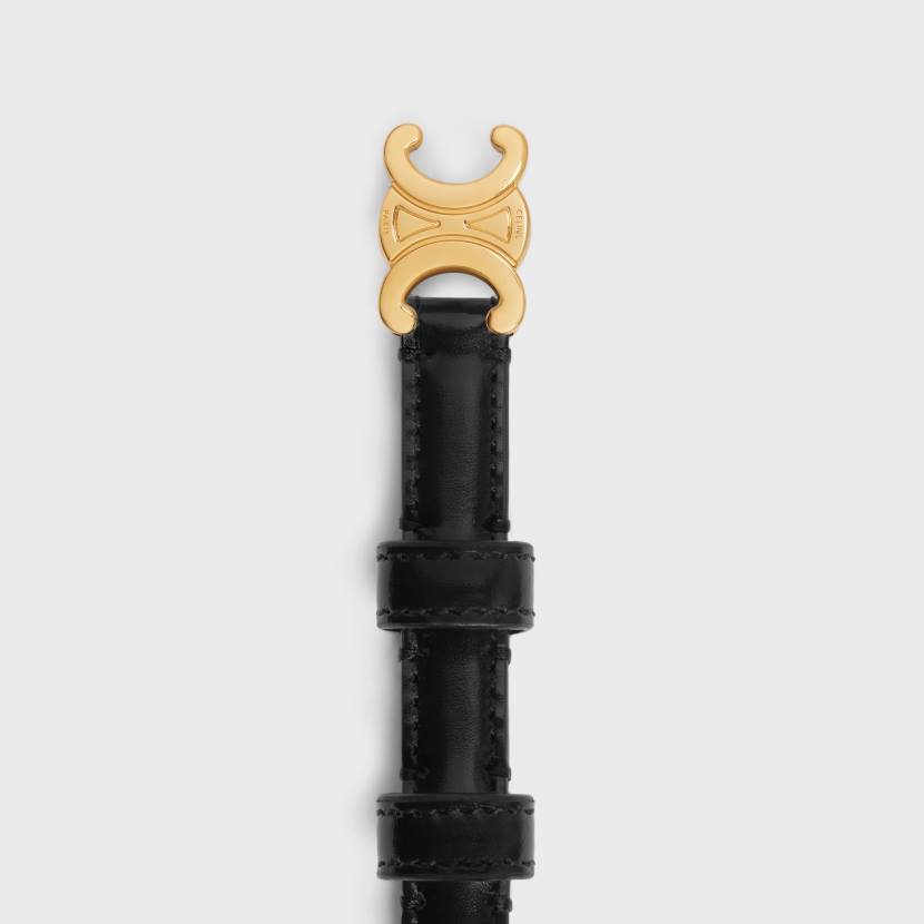 accesorios CELINE Cinturón Teen Triomphe de piel Taurillon negro mujer NL481025