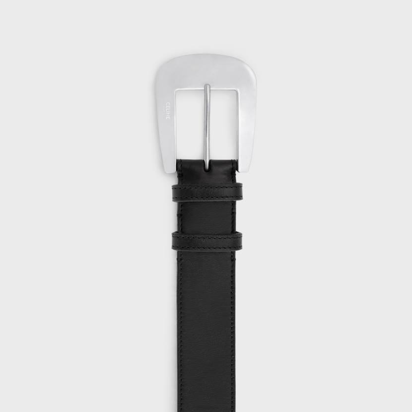 accesorios CELINE cinturón marco grande de piel de becerro vintage negro mujer NL481016