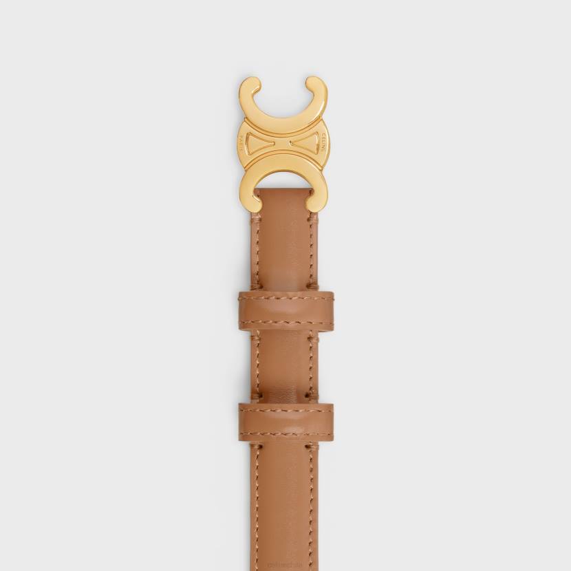 accesorios CELINE cinturón pequeño triunfo de piel taurillon bronce mujer NL481075