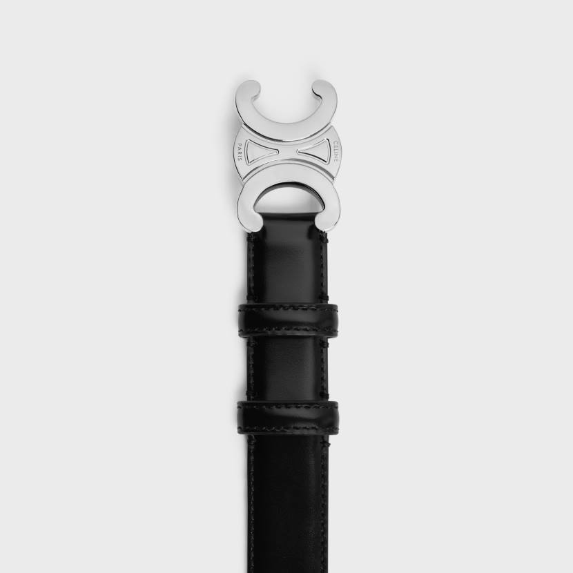 accesorios CELINE cinturón triunfo mediano de piel taurillon negro mujer NL481060