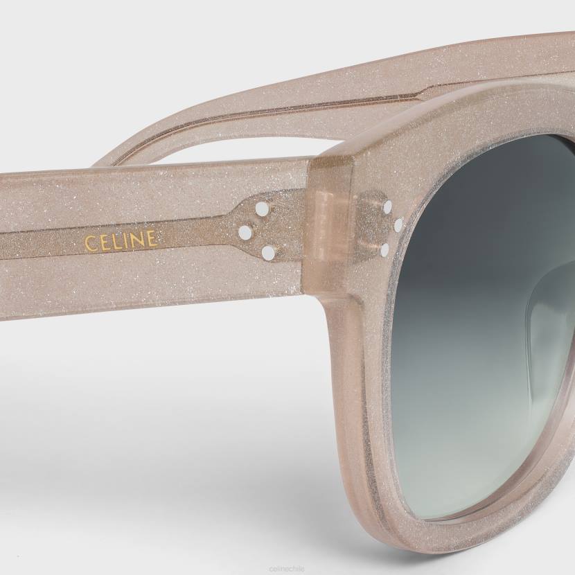 accesorios CELINE gafas de sol extragrandes s002 de acetato brillo plateado mujer NL481147