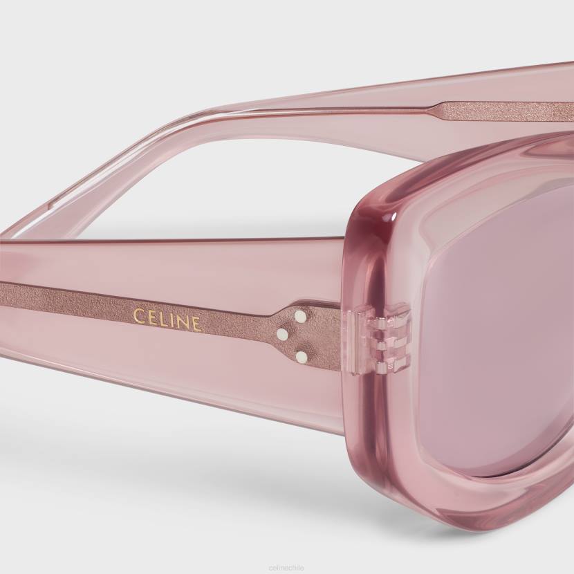 accesorios CELINE gafas de sol gráficas s277 de acetato rosa cristal mujer NL481036