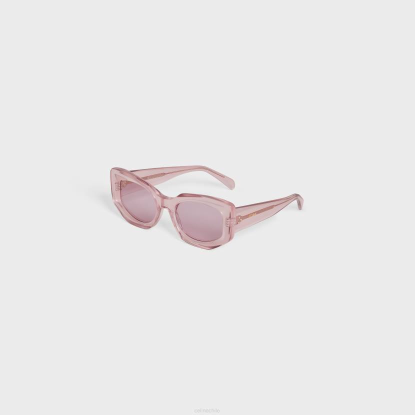accesorios CELINE gafas de sol gráficas s277 de acetato rosa cristal mujer NL481036