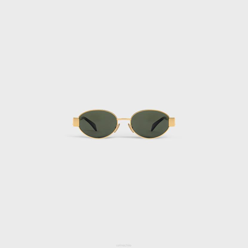 accesorios CELINE gafas de sol triomphe metal 01 de metal oro/verde mujer NL481122