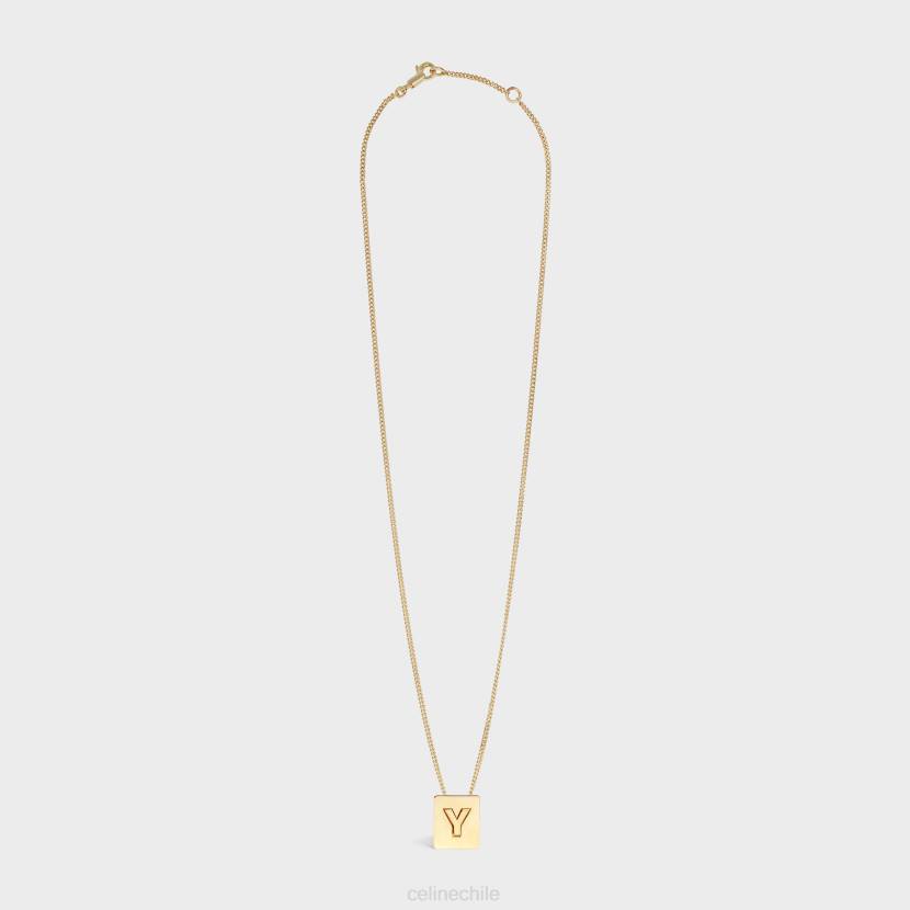 accesorios CELINE Collar alfabeto y en latón con acabado. oro mujer NL481348