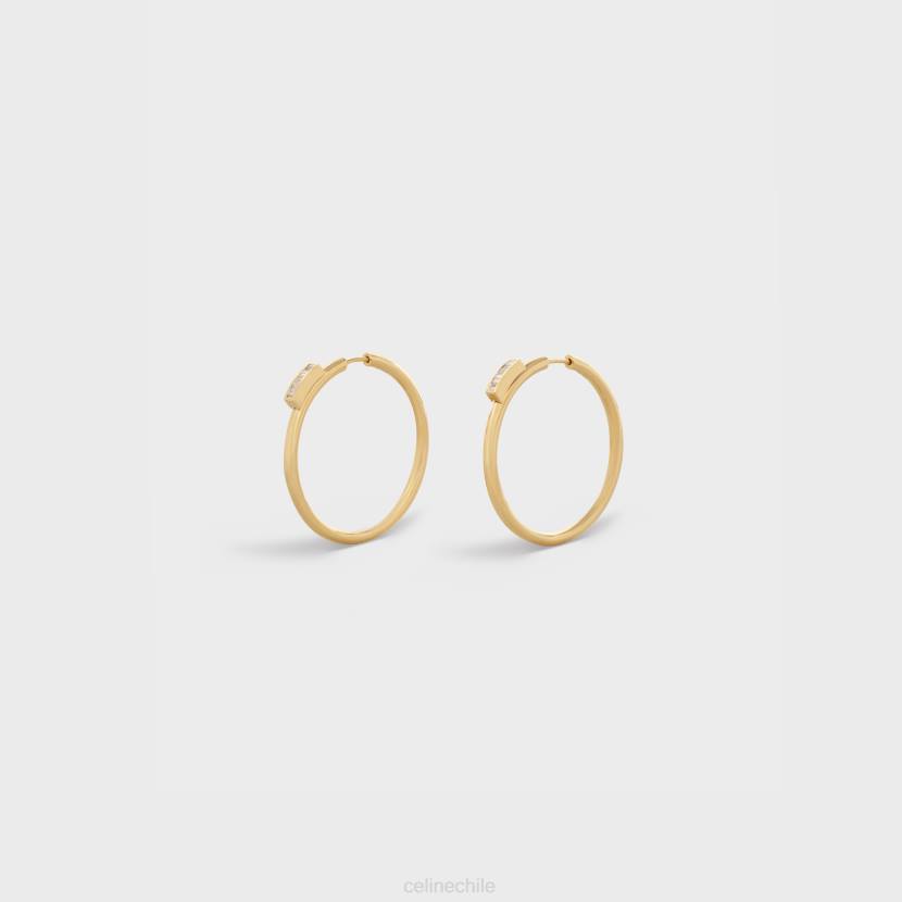 accesorios CELINE aros grandes systeme en diamantes oro amarillo y blanco mujer NL481424
