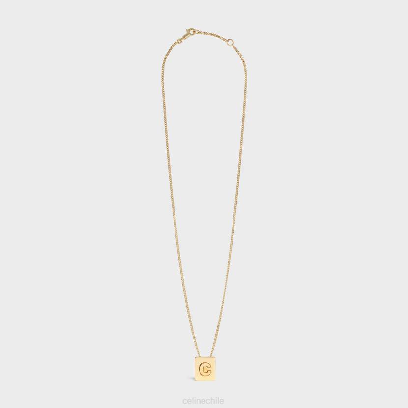 accesorios CELINE collar alfabeto c de latón con acabado oro mujer NL481326