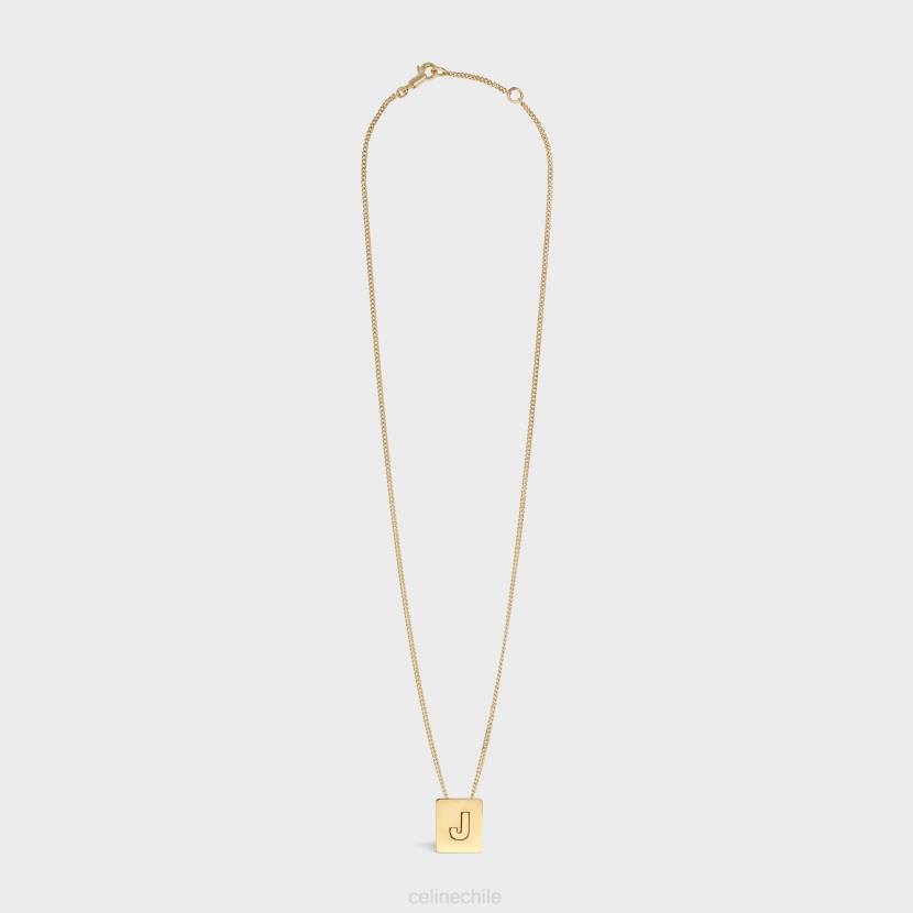 accesorios CELINE collar alfabeto j de latón con acabado oro mujer NL481333