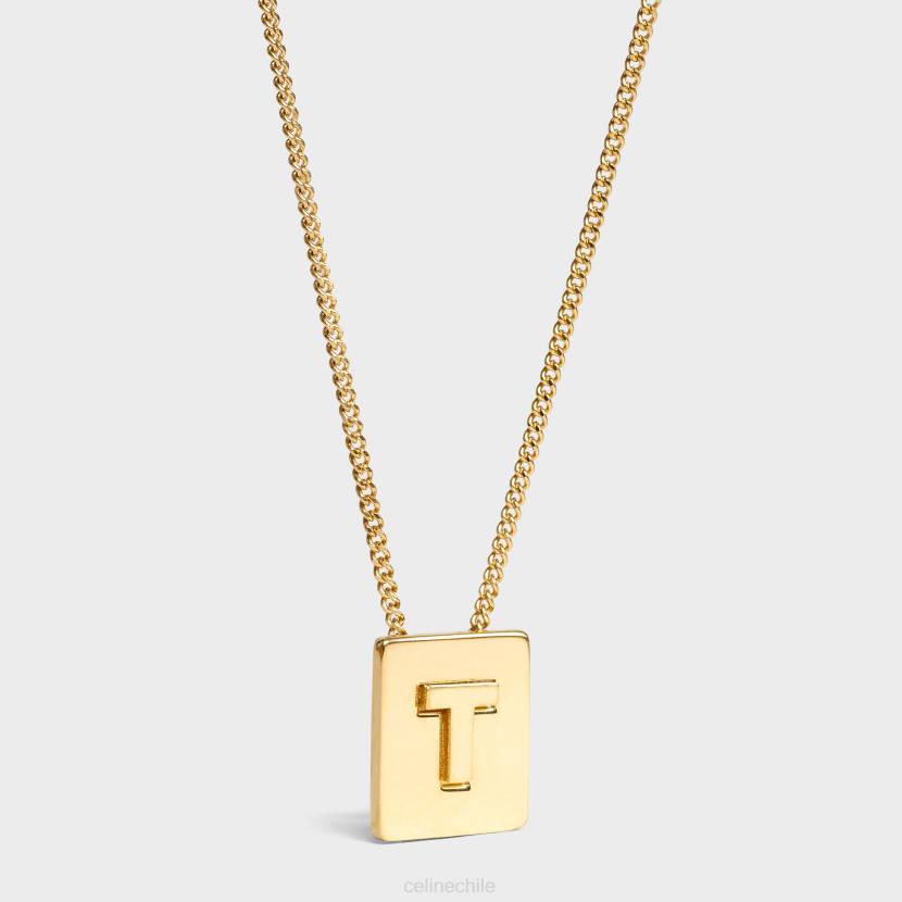 accesorios CELINE collar alfabeto t de latón con acabado oro mujer NL481343