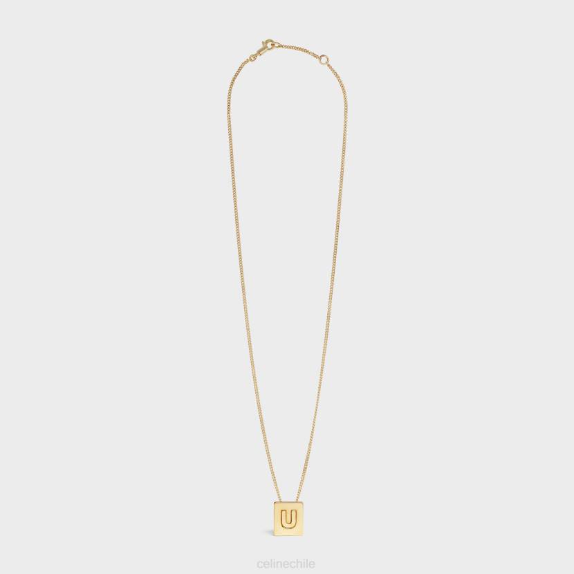 accesorios CELINE collar alfabeto u de latón con acabado oro mujer NL481344