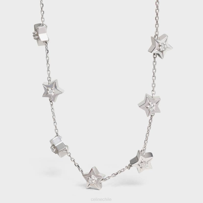 accesorios CELINE collar etoile con múltiples estrellas en diamantes oro blanco y blanco mujer NL481421