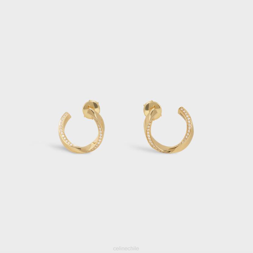 accesorios CELINE pendientes de torsión en diamantes oro amarillo y blanco mujer NL481408