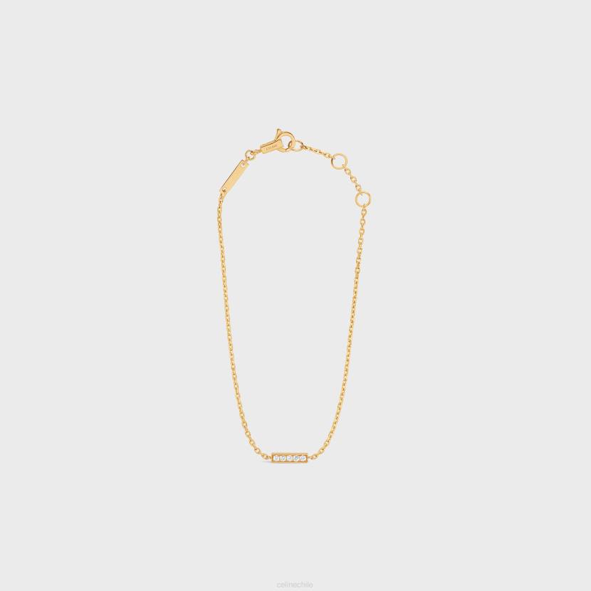 accesorios CELINE pulsera de línea en diamantes oro amarillo y blanco mujer NL481395