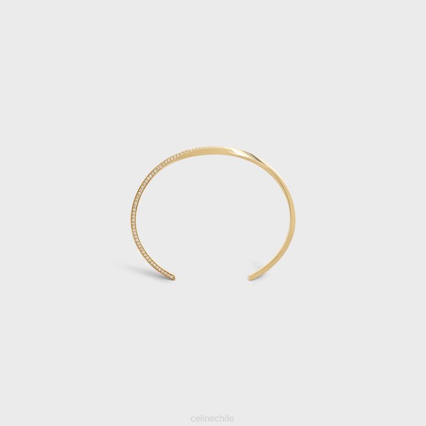 accesorios CELINE pulsera de torsión en diamantes oro amarillo y blanco mujer NL481405