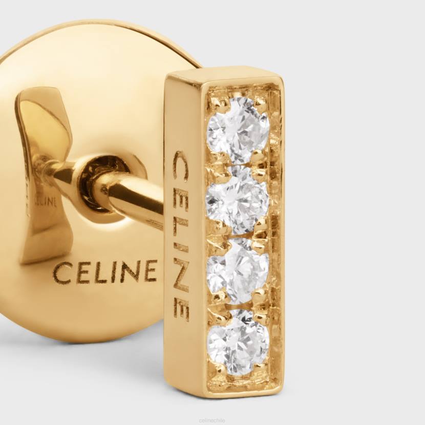 accesorios CELINE tachuela de línea en diamantes oro amarillo y blanco mujer NL481396