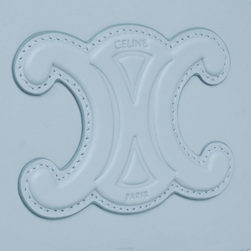 accesorios CELINE estuche en forma de media luna de piel de becerro lisa azul pálido mujer NL48343