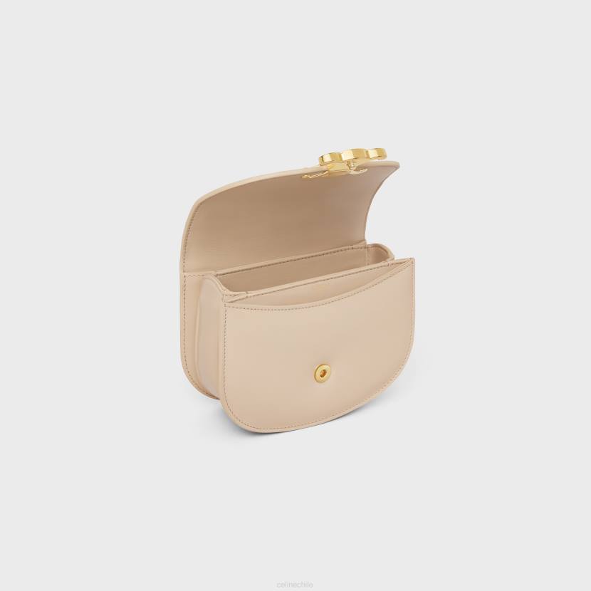accesorios CELINE mini besace clea de piel de becerro brillante desnudo mujer NL48361