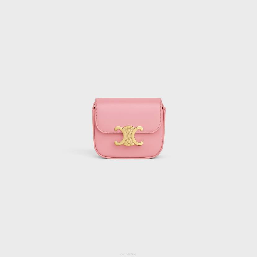 accesorios CELINE mini claude de piel de becerro brillante rosa mujer NL48328