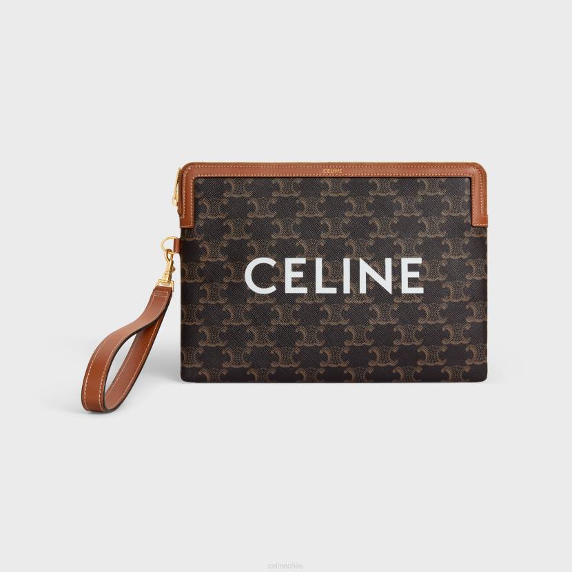 accesorios CELINE bolsito pequeño con correa firma de lona Triomphe con estampado broncearse mujer NL48508