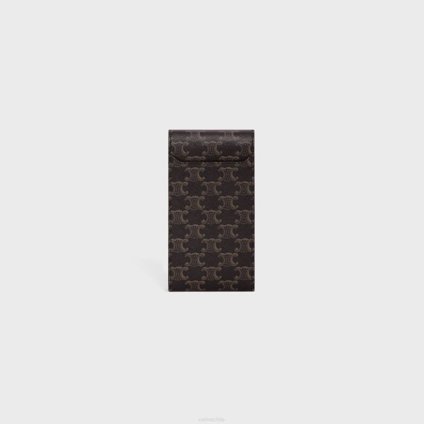 accesorios CELINE funda para teléfono Triomphe de lona Triomphe broncearse mujer NL48510