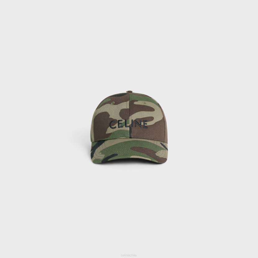 accesorios CELINE gorra de béisbol en algodón caqui militar hombres NL482179