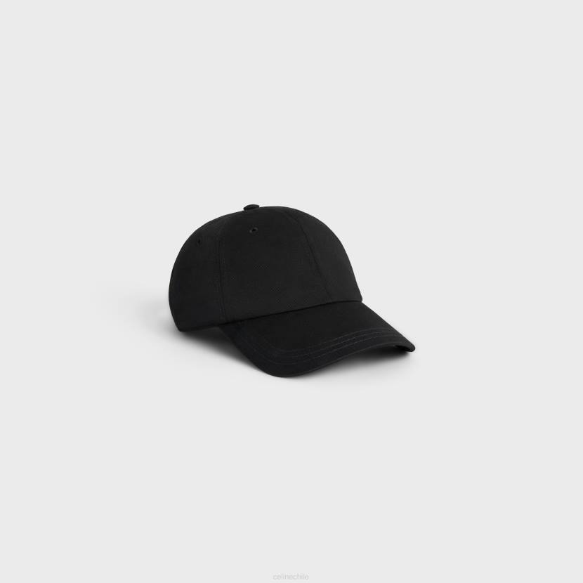accesorios CELINE gorra de béisbol suave de algodón negro hombres NL482178