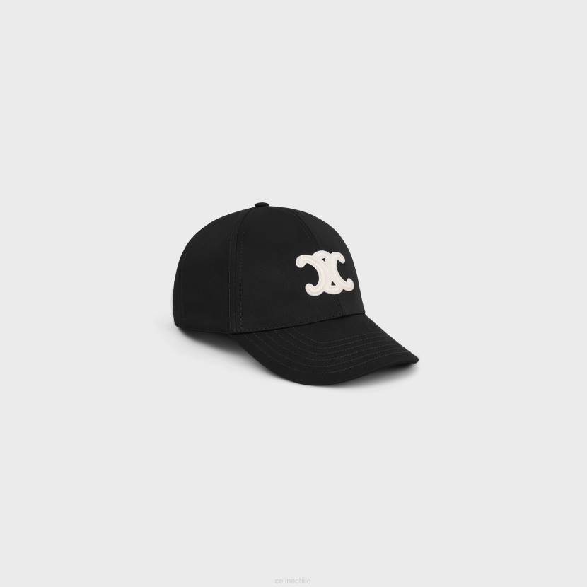 accesorios CELINE gorra de béisbol triomphe de algodón negro mujer NL481157