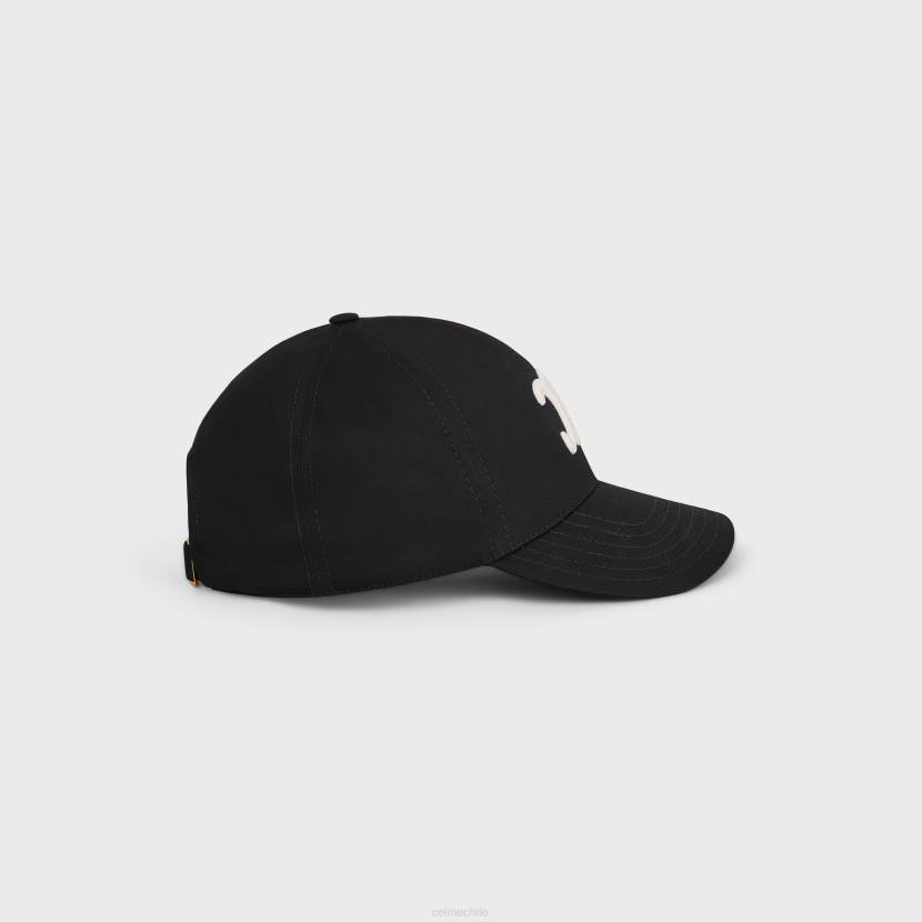 accesorios CELINE gorra de béisbol triomphe de algodón negro mujer NL481157