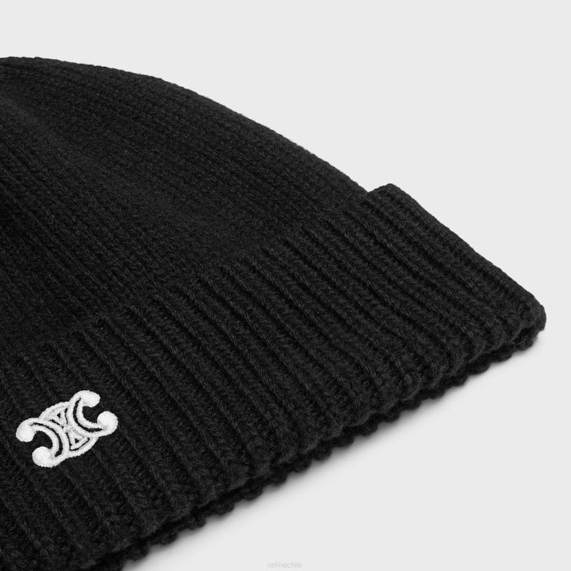 accesorios CELINE gorra triomphe de lana y cachemir negro/blanco roto hombres NL482234