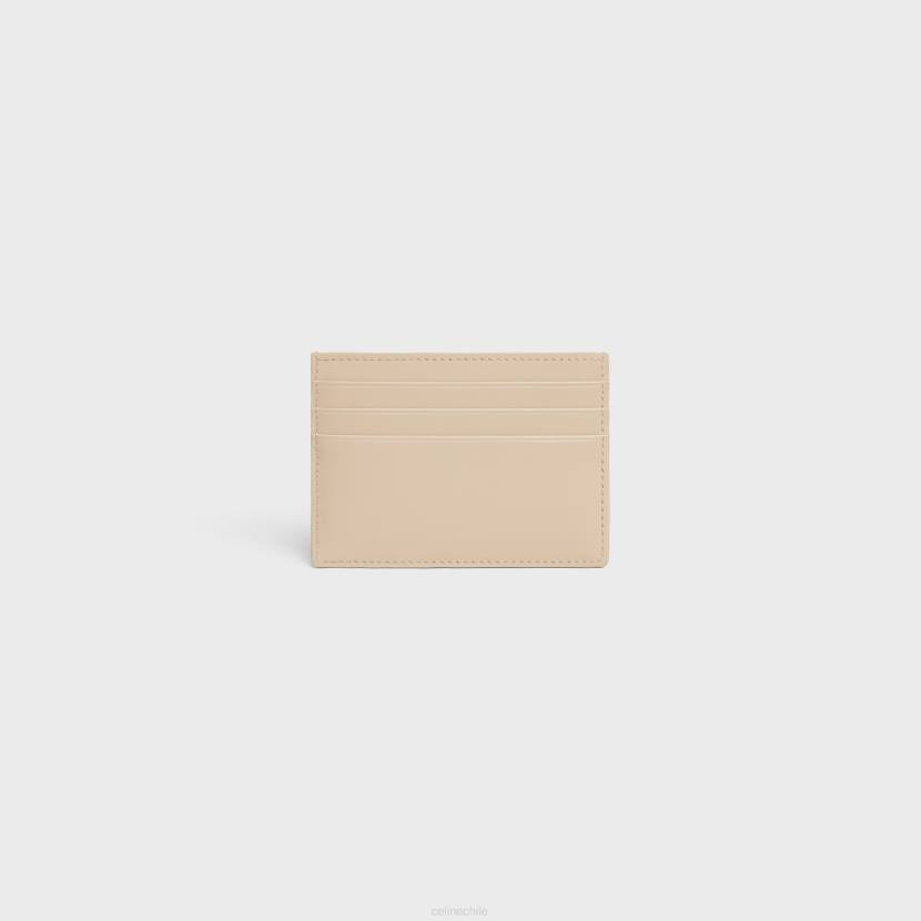 accesorios CELINE tarjetero triomphe de piel de becerro brillante desnudo mujer NL48489