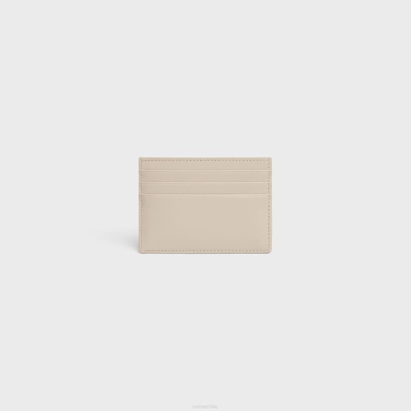 accesorios CELINE tarjetero triomphe de piel de becerro brillante piedra ligera mujer NL48419