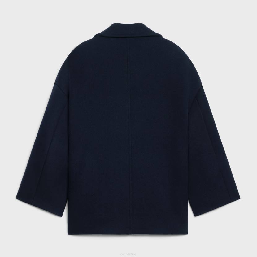 vestir CELINE chaquetón suelto de fieltro Armada mujer NL48744