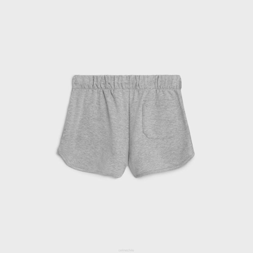 vestir CELINE Minishorts Triomphe de algodón y cachemir. gris/crudo mujer NL48886
