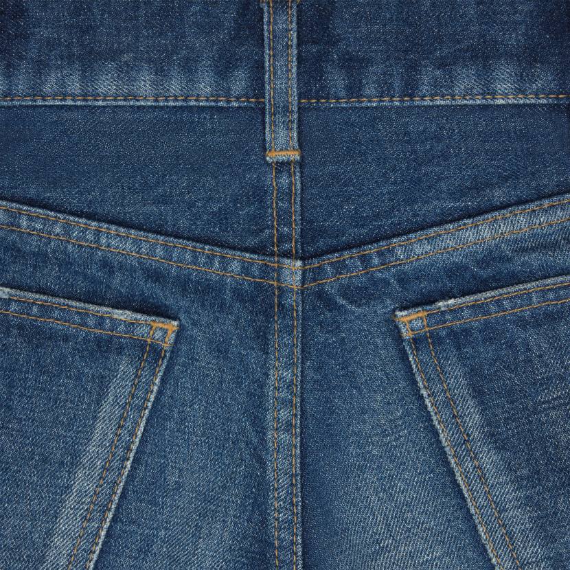 vestir CELINE mini shorts de mezclilla lavado de unión oscuro mujer NL48591