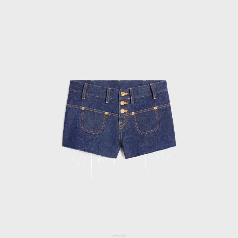 vestir CELINE minishorts en denim lavado enjuagado mujer NL48891